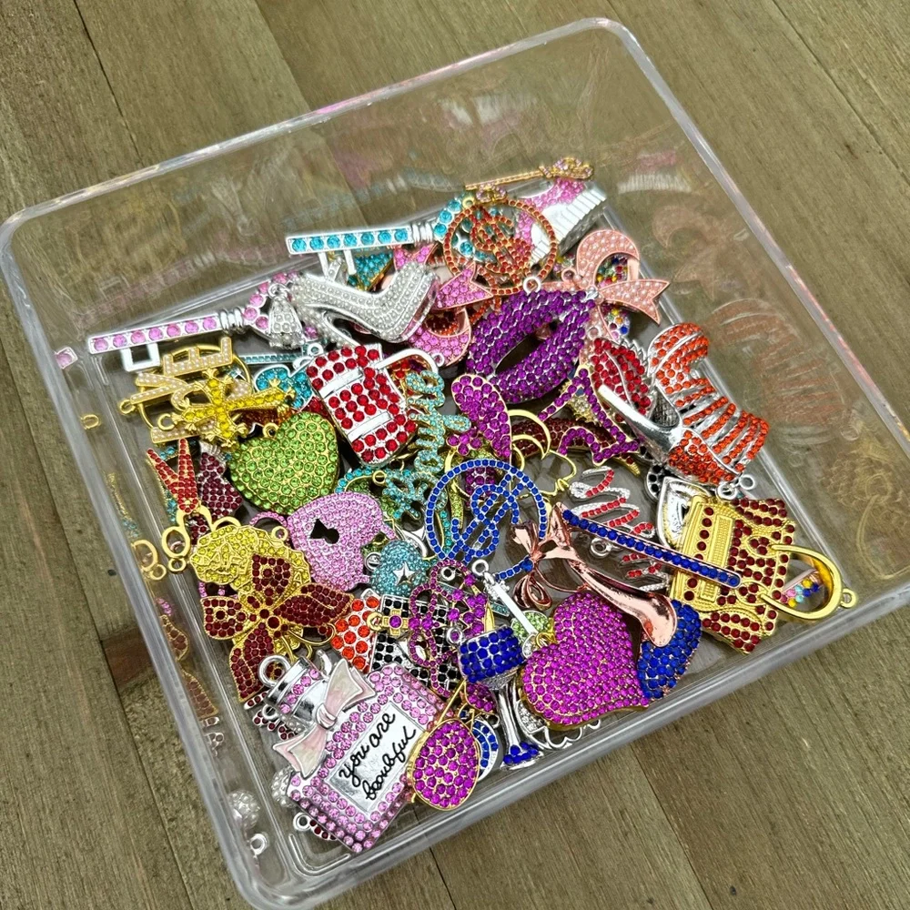 25pc Mixed Charm Sets, Charm Bundle, Bling Charms, Wholesale Charms, - Picture 3 of 3